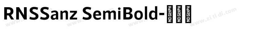 RNSSanz SemiBold字体转换